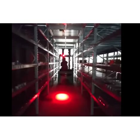 Lampada Faretto Led Per Carrelli Elevatori Muletti Luci Rosso 9V-60V 20W Sicurezza Movimento Magazzino Per Pedoni (1/3)