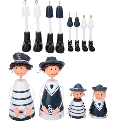 Doll - Wooden Hanging Ornament - Mediterranean Style Home Office Decoration - Birthday Gift - Set Of 1