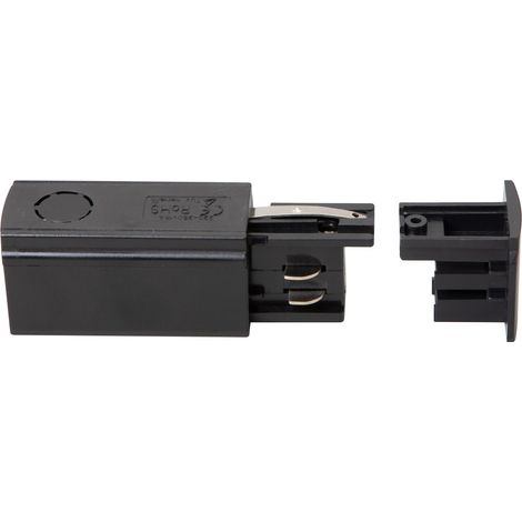Alimentation pour rail triphasé 16A noire droite avec cache Milagro (1/4)