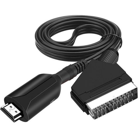 hdmi to scart video converter hdmi to scart broom head audio to video converter box adapter cable 1m (1/5)