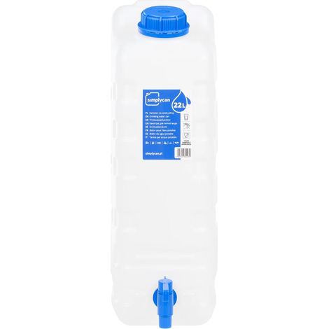 vidaXL Garrafa de agua con grifo plástico transparente 20 litros (1/2)