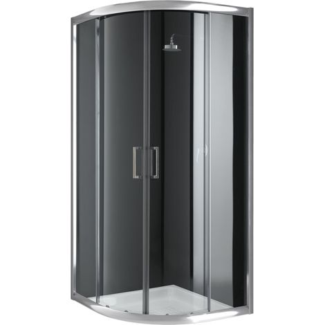 Box doccia semicircolare scorrevole vetro trasparente h 198 mod. Alabama 90x90 cm (1/5)