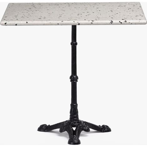 Sklum – Table de bar en terrazzo 72 cm – Design vintage avec base en fer – Pour intérieur et extérieur – 160 cm de longueur – Stable et élégante