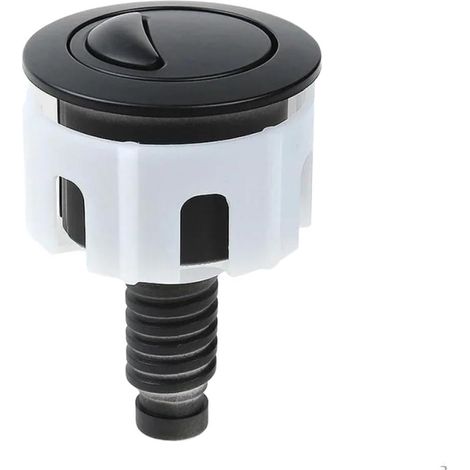 Bouton poussoir rond noir pour chasse d'eau de toilettes (1/5)