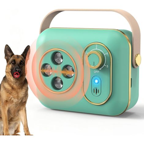 Appareil Anti-aboiement pour Chien, 5 Modes, Portable, à ultrasons, avec Double fréquence, Anti-aboiement Efficace à Longue portée pour Le Dressage en intérieur et en extérieur