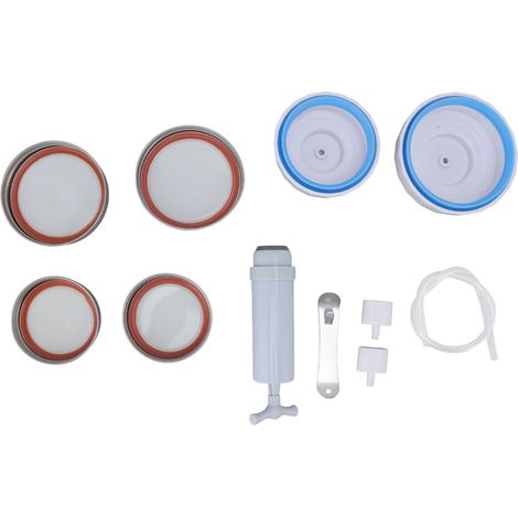 Kit de Scellage sous Vide pour Bocaux avec Pompe à Vide Manuelle pour Conservation Alimentaire