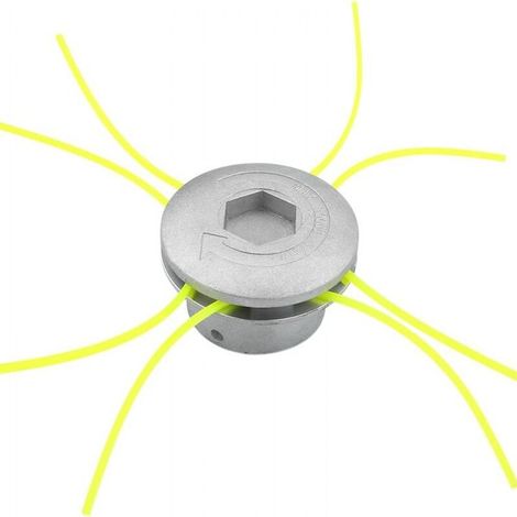 Tête de coupe en aluminium Tête de coupe en fil d'aluminium 4 lignes Tête de coupe universelle pour jardin, pelouse, terrasse