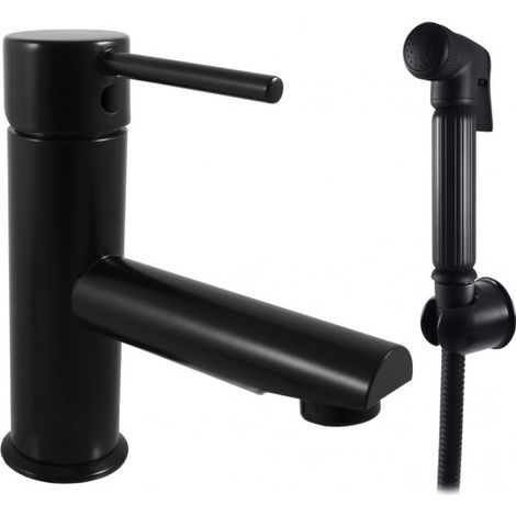 Mitigeur bidet avec douchette SEINA en laiton noir (1/5)