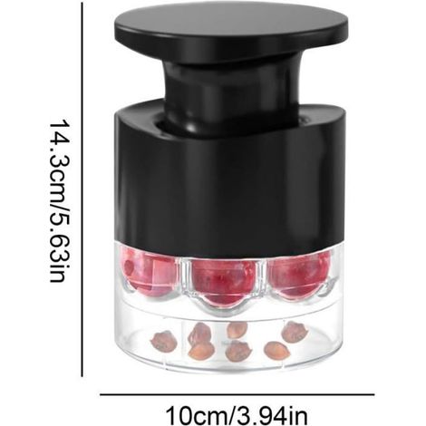 Dénoyauteur Cerises - 7 Trous - Protection Anti-éclaboussures - Pour Cerises Et Dattes Rouges - 1 Pièce (1/5)