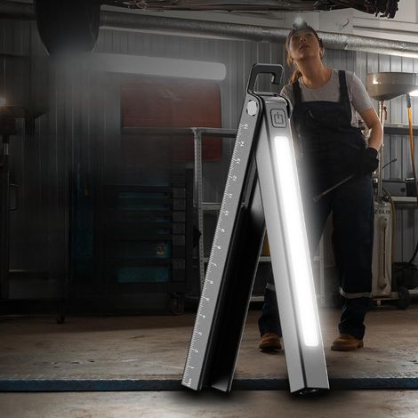 Lumière à stylo à LED rechargeable, lumière de travail portable extérieure, 6 mode blanc, lampe chaude 3500K et lampe rouge, d'attraction magnétique et d'affichage du niveau de la batterie. (1/5)