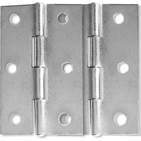 Charnières de porte en acier inoxydable, lot de 10, 66 x 36 mm, pour meubles. (1/5)