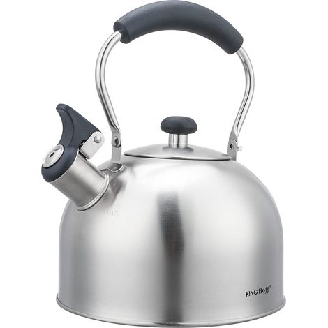 Hervidor de agua de 2,5 L con silbato Kinghoff KH-1859 plateado (1/5)