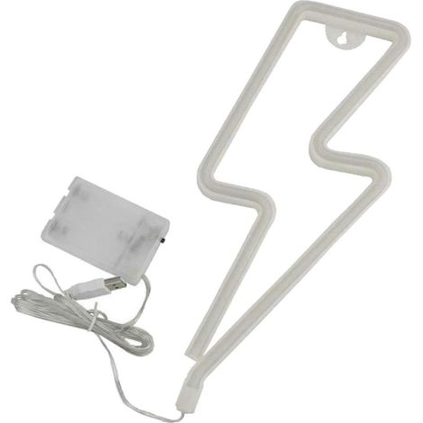 Enseignes lumineuses néon LED USB, veilleuse murale, blanc chaud-Blue