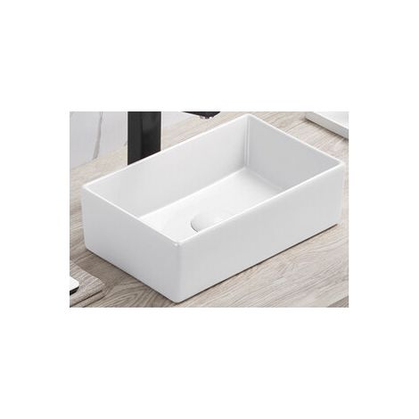 Vasque à poser en céramique blanche - L 35 x l 22 cm - Gamme Gaja - Livraison gratuite