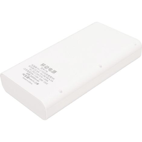 Boîtier de Power Bank DIY 22.5W Charge Rapide pour 6x21700 - Coque Plastique Blanche (1/5)