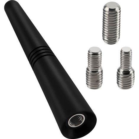 9.2cm Mini Short Car Antenna, FM/AM Car Antenna Rod, Universal Mini Car Antenna, with 3 Screws M4/M5/M6, for FM/AM Radio Reception