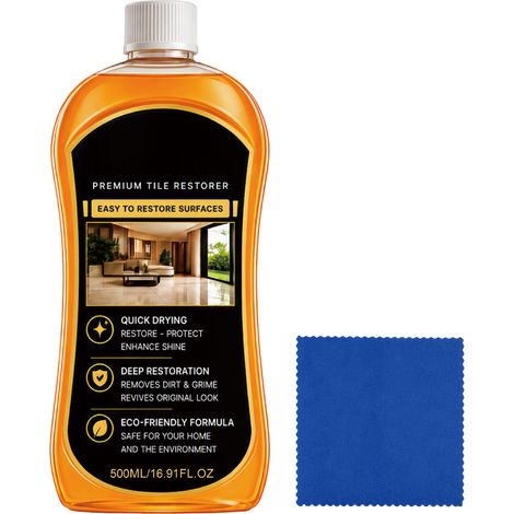Un tube de rénovateur pour carrelage, idéal pour la rénovation, le nettoyage, l'élimination des rayures et l'entretien quotidien des sols carrelés. Plusieurs options disponibles. Tube de 500 ml, chiff (1/5)