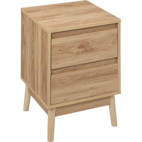 Table de chevet 2 tiroirs ABANA (1/5)