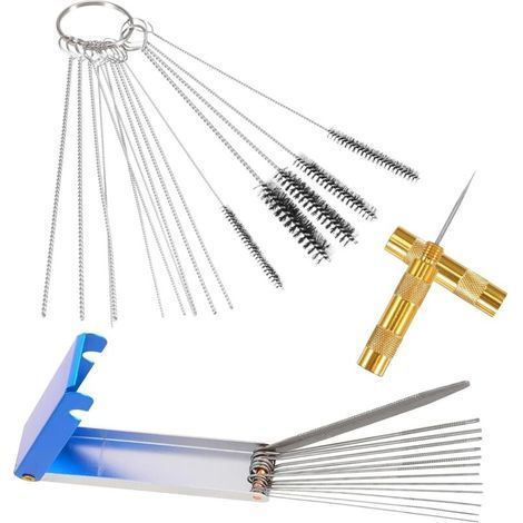 Kit per la pulizia del carburatore, detergente per carburatori, aghi per la pulizia degli ugelli, strumento per la pulizia del carbonio, kit per la pulizia del carburatore per moto e ATV (1/4)