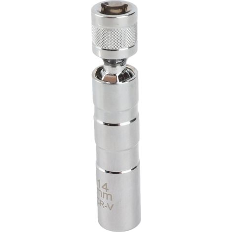 Douille magnétique articulée 12 pans 14 mm (9/16 po), paroi fine, carré 3/8 po, acier chrome vanadium (1/5)