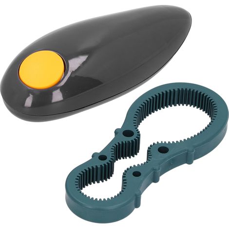 Ouvre-boîtes électrique OneTouch noir - Outil pratique et sans effort pour ouvrir les boîtes de conserve et les bouteilles à la maison et au restaurant (1/5)