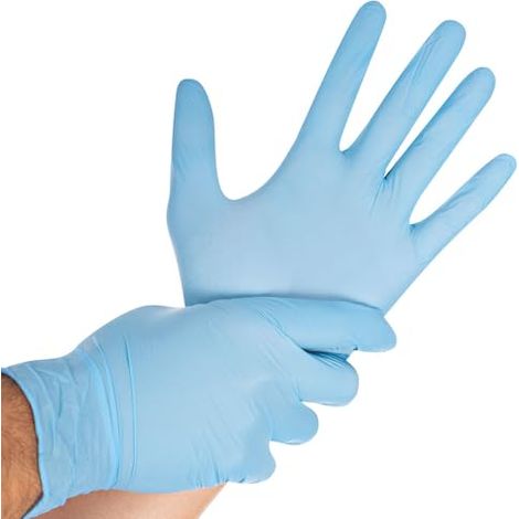 FRANZ MENSCH HYGOSTAR SAFE VIRUS LOT DE 1000 GANTS D'EXAMEN EN NITRILE, CARTON, BLEU, 9/L, L : 24 CM, GANTS D'EXAMEN, GANTS JETA
