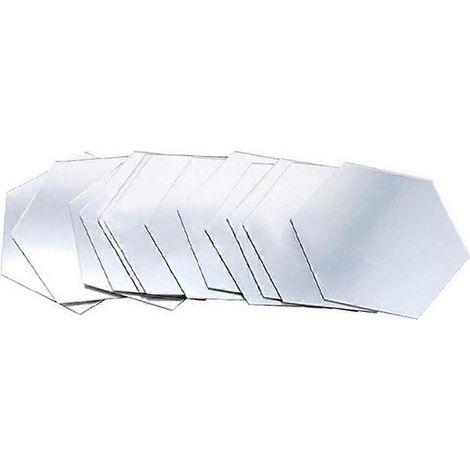 Stickers muraux miroir pour chambre et salon, détachables, imperméables et auto-adhésifs, décoration murale à faire soi-même (argenté) (1/5)