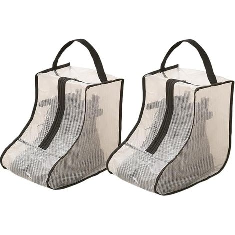 Zweiteiliges Set aus tragbarer Aufbewahrungstasche, Schuhüberzügen und Reisetasche, schwarz, 20 x 28 x 28 cm