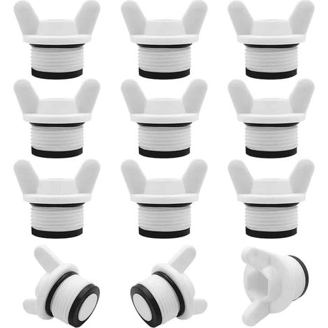 12 Bouchon plomberie,Filetage extérieur 3/4 pouce,Design hexagonal,Matière résistante,Pour machine à laver (1/5)