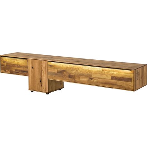 Lowboard Wildeiche 240x43x55 natur geölt WIEN 208