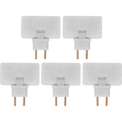 Adaptateur de prise , convertisseur de prise UE en laiton ABS extension à 180 degrés facile à transporter 3 prises pour le voyage(blanche) (1/5)