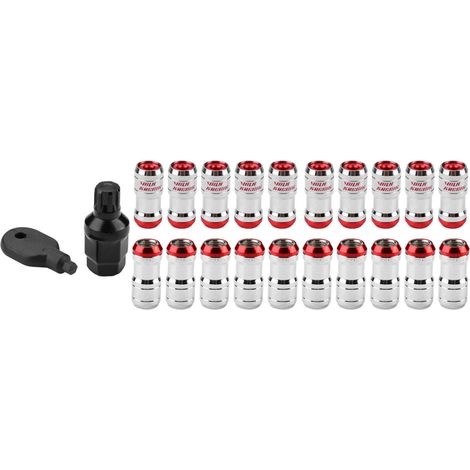 M12 x P1,5 Radmuttern für Rennfelgen, Zubehör-Radbolzen (Rot) (1/5)