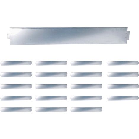 Relaxdays Rasenkante, 20er Set, HxB: 15 x 100 cm, Stahl, flexible Beeteinfassung, Umrandung für Beet & Rasen, silber