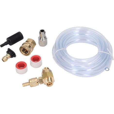 OmGoods - Dailygoody - Iniettore chimico regolabile - Idropulitrice 5000 - Durevole e affidabile - Tubo da 9,8 piedi - Ottone e acciaio inossidabile - Ideale (1/5)