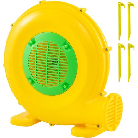 Souffleur d'Air Ventilateur de Pompe à Air 450W avec Poignée Pratique & Piquets de Sol 1650 pa Souffleur Électrique Jaune (1/2)