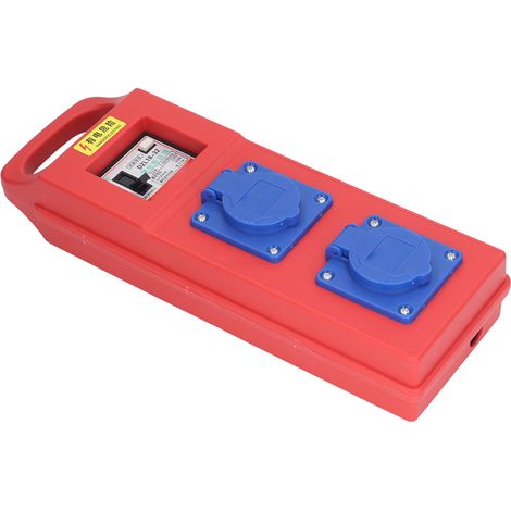 Boîtier de distribution électrique portable industriel à 2 prises et 3 trous, 220-250 V CA, IP44 (1/5)