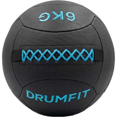 Cecotec Balón Medidicinal - Wall Ball - Drumfit WALLPRO-KV 6kg. Relleno de Arena y Kevlar, Agarre Mejorado, Resistente al Agua