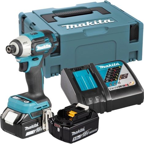 Makita DTD201RTJ 18v LXT Brushless Cordless Compact Impact Driver 4 Stage 2x5ah (1/5)
