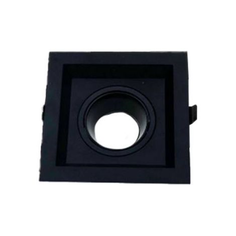 PORTAFARETTO GU10 ORIENTABILE NERO MODERNO SALVASPAZIO EMISSIONI UNIVERSO 220V SINGOLO
