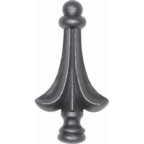 Pointe de lance - Hauteur 110mm largeur 55mm base ronde Ø25mm - Fer forgé - À souder - DECO FER FORGE