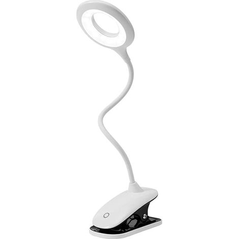 Lampe De Lecture À Pince - LED Réglable En Intensité - Bras Rotatif 360° - Pour Bureau Livre Piano Étagère - 1 Pièce (1/5)