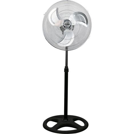 Thinia Home Industrie-Standventilator, 45 cm, 75 W, 3 Geschwindigkeitsstufen, 45 cm, Schwarz