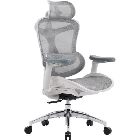 SIHOO Doro C300 Ergonomic Office Chair with Ultra Soft 3D Armrests, Dynamic Lumbar Support for Home Office Chair, Adjustable Backrest Desk Chair (White) (1/5)