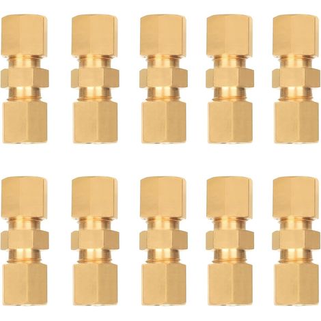 Raccord Conduite de Frein en Laiton 4,75 mm, Kit Reparation Frein,Connecteur de Ligne de Frein,Raccord Durite Frein,Raccords d'Écrous de Ligne de Frein Hydraulique en Laiton pour Voiture (1/5)