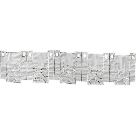 Perforierter, kleiner Halbgardine/Römergardine/Küchengardine/Voile, transparent, 30 x 96 cm-30x128cm (1/5)