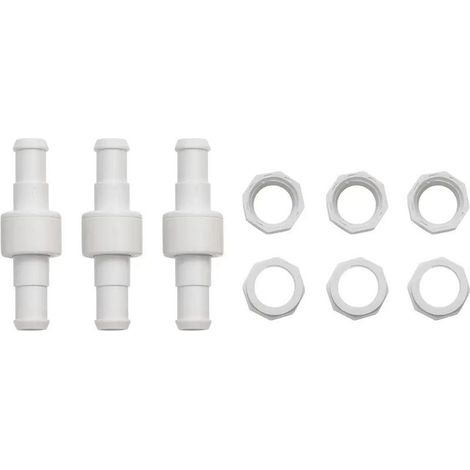Tuyau pivotant pour robot de piscine avec roulement à billes D20, compatible avec les modèles Polaris 180, 280, 380 et 3900 (lot de 3, blanc). (1/5)