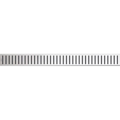 Alcadrain Rejillas - Rejilla para cubeta de suelo lineal 30 cm, acero inoxidable mate PURE-300M (1/2)