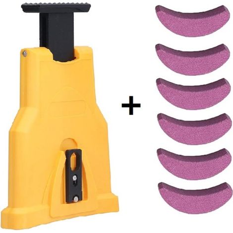 Affuteuse de Chaine Tronconneuse, Kit Affutage Chaine Tronçonneuse, Affûteur Portable Tronçonneuse avec 6 Pierres à Aiguiser, Tools for Lumberjacks (1/5)