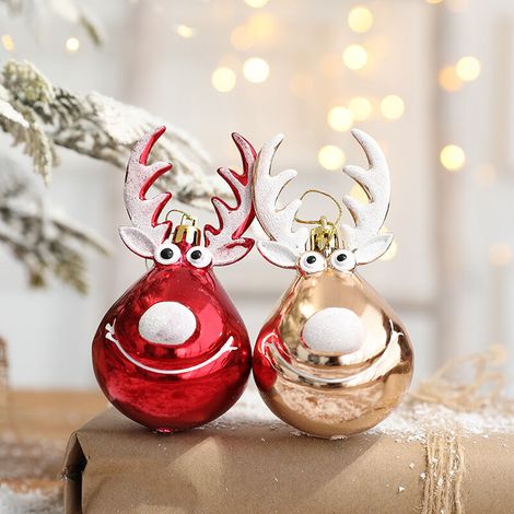 2 décorations de scène d'élan pour sapin de Noël (1/4)