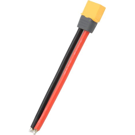 Connecteur mâle XT60H avec fil silicone 12AWG pour modèles réduits de voitures, avions et bateaux radiocommandés (1/5)